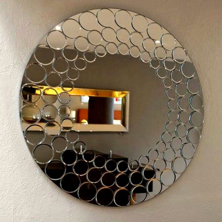 Layered Circular Disc Wall Mirror